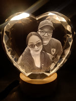 Crystal Heart Large 10x9x4cm