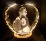 Crystal Heart Large 10x9x4cm