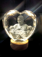 Crystal Heart Large 10x9x4cm