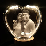 Crystal Heart Large 10x9x4cm