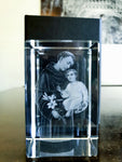 Saint Anthony - 3D Crystal Engraved