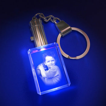 Rectangle Keychain with LED light