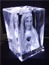 Our Lady Fatima - 3D Crystal Engraved
